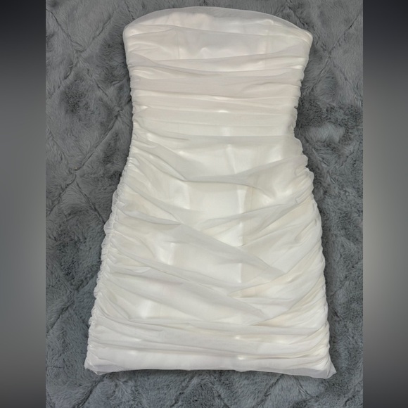 Revolve Majorelle Strapless White Tulle Mini Dress Size XS Party Resortwear - Picture 4 of 14
